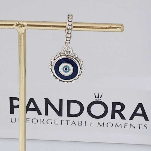 Pandora Evil Eye Exclusive Dangle Charm S925 Silver with box - Picture 1 of 5